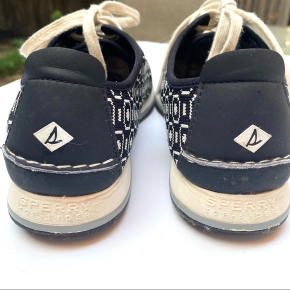 Paul Sperry Womens Lace Up Black & White Sneaker Size 8 - Picture 16 of 16